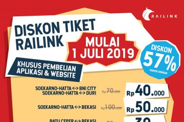 Tiket KA Bandara Soekarno-Hatta didiskon hingga 57 persen