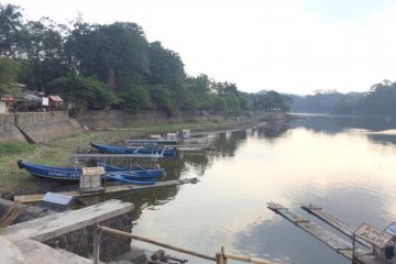 Air danau wisata Situ Gede di Tasikmalaya mulai menyusut