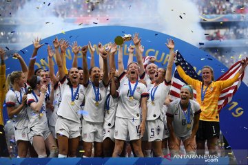 Amerika rayakan kemenangan tim sepak bola putri jadi juara dunia