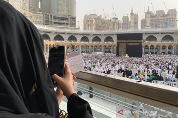 Suasana Masjidil Haram usai shalat Jumat