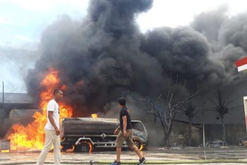 SPBU mini di Ternate terbakar