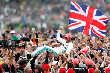Hamilton cetak rekor enam kemenangan di GP Inggris