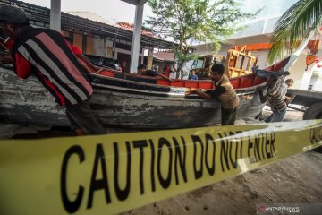 Barang bukti kapal boat pengangkut selundupan narkotika