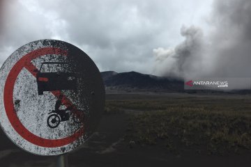Abu vulkanik Gunung Bromo mengarah ke Kabupaten Malang