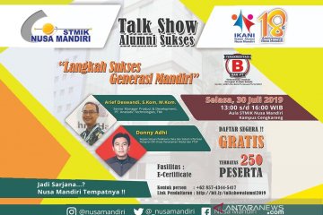 Alumni STMIK Nusa Mandiri berikan tips raih sukses setelah lulus
