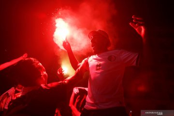 Pesta pendukung Aljazair usai juara Piala Afrika 2019