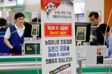 Kampanye boikot produk Jepang di Seoul, Korea Selatan