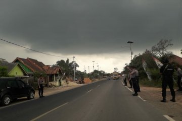 Polisi jaga perbatasan Lampung-Sumatera Selatan