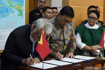Wiranto-Xanana tandatangani kesepakatan selesainya perbatasan darat