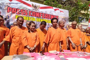 Selama Juli, 29 kurir dan pemakai narkoba ditangkap di Bali