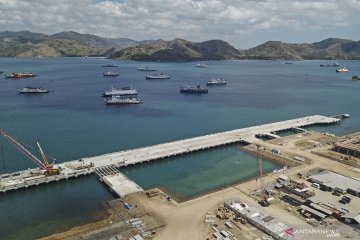 Progres pembangunan Pelabuhan Gili Mas