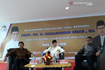 Profesor Nasaruddin Umar pembicara utama kuliah tamu di IAIN Palu