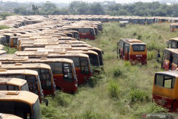 Melihat 'kuburan' bus Transjakarta di Dramaga Bogor