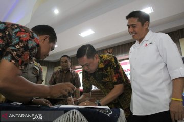 Satpam se-Sulsel sumbang darah bantu PMI Makassar