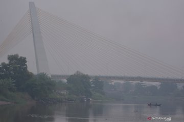 Kabut asap selimuti Jalan Lintas Timur Sumatera di Riau