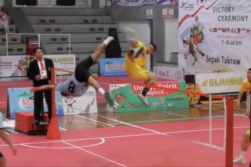 Indonesia harus puas dengan medali perak sepak takraw