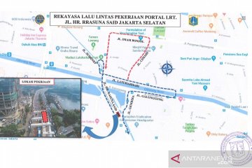 Rekayasa lalu lintas imbas proyek LRT mulai besok