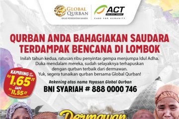 Global Qurban-ACT distribusikan daging untuk pengungsi gempa Lombok
