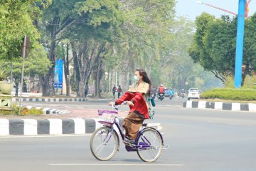 Jarak pandang di Palangka Raya terbatas karena kabut asap