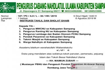 NU Sampang instruksikan shalat gaib dan tahlilan