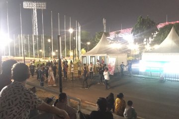 Suasana jelang konser Machine Gun Kelly di Senayan