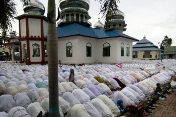 Jamaah Tarekat Syattariah di Nagan Raya Aceh sudah Shalat Idul Adha