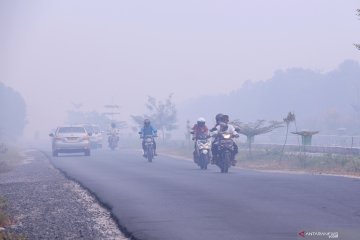 Kabut asap, jarak pandang di Palangka Raya kembali memburuk