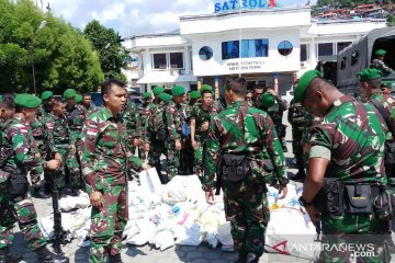 Satgas Yonif 713/Satyatama Gorontalo tiba di Papua