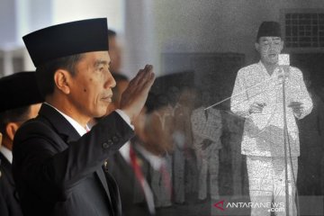 Gerakan #upacara17an "buat" Soekarno-Jokowi pimpin upacara bersama