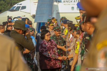 Menteri LHK, Panglima TNI dan Kapolri tinjau penangan Karhutla Riau