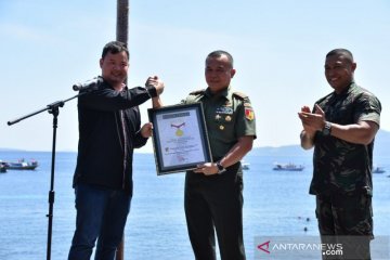 Pembentangan bendera Merah Putih terbesar masuk rekor MURI