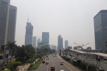 Polusi udara di Jakarta saat malam HUT RI menurun