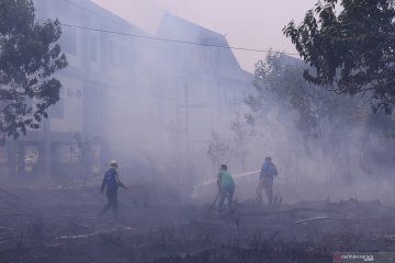 Lahan dekat kantor Pemerintah Kota Palangka Raya terbakar