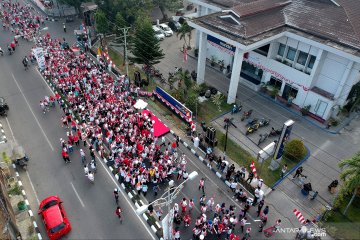 Ribuan peserta ramaikan jalan sehat BHUN di Gorontalo