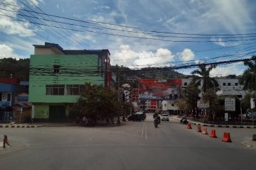 Suasana jalan Jayapura sepi setelah diisukan unjuk rasa