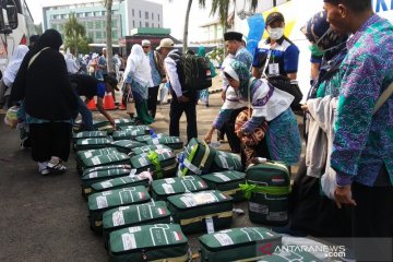339  haji kloter 9 Lampung tiba di asrama haji