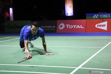 Jonatan Christie terhenti di perempat final