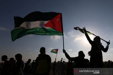 Unjuk rasa warga sipil anti Israel di Jalur Gaza Selatan