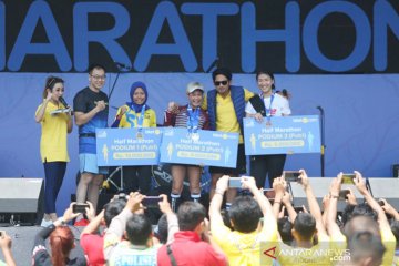 Carla Felany harus puas di posisi dua Kudus Relay Marathon 2019