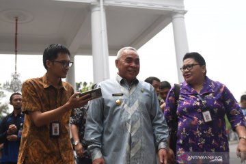 Gubernur Kaltim Isran Noor tiba di Komplek Istana Kepresidenan jelang pengumuman pemindahan ibu kota negara