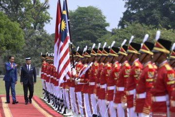Jokowi sambut kedatangan Raja Malaysia di Istana Bogor