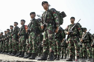 Pelepasan satgas pamtas RI-RDTL di Palembang