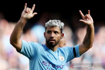 Liga Inggris: Manchester City menang telak 4-0 atas Brighton, Aguero sumbang 2 gol