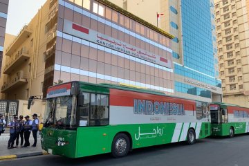 Jamaah calon haji di Mekkah akan dilayani seluruhnya oleh bus shalawat