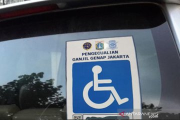 Dishub DKI distribusikan 77 stiker bagi difabel untuk ganjil-genap