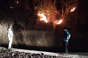 Ratusan hektare lahan perkebunan di Kampung Legok Sukabumi terbakar