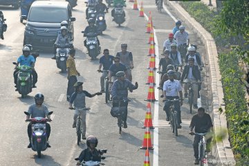 Jalur sepeda hanya berupa garis, DKI jelaskan fungsi hingga sanksinya