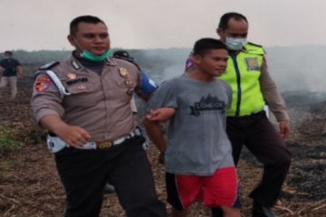 Pembakar lahan tertangkap tangan, sengaja untuk buka lahan pertanian