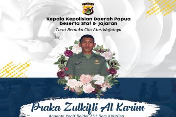 Kapendam Cenderawasih : Praka Zulkifli adalah patriot pembebas sandera