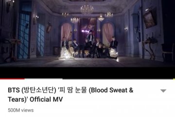 "Blood Sweat & Tears" BTS tembus 500 juta kali tayang di YouTube